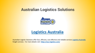 Logistics Australia Services For Your Freight Needs