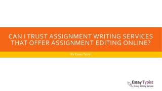 Can I Trust Assignment Writing Services That Offer