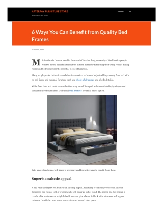 6 Ways You Can Benefit from Quality Bed Frames