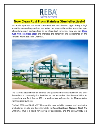 Clean Rust from Stainless Steel