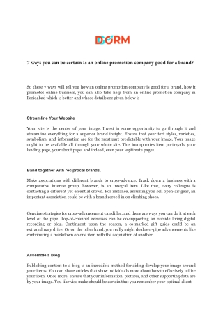 7 ways you can be certain Is an online promotion company good for a brand