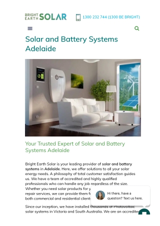 Solar And Battery Systems Adelaide