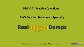 Download DBS-C01 Exam Dumps Questions & Answers - DBS-C01 Dumps | Realamazondump