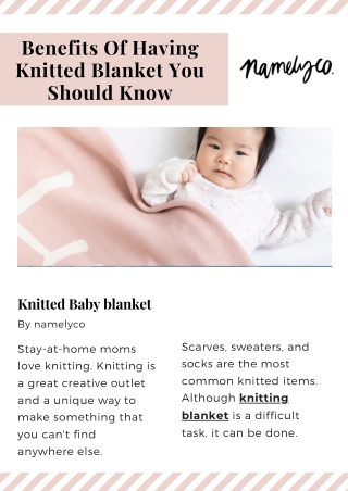 Knitted Baby Blanket