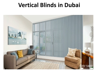 Vertical Blinds in Dubai
