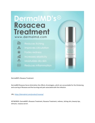 DermalMD's Rosacea Treatment