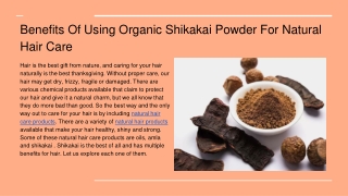 Benefits Of Using Organic Shikakai Powder For Natural Hair Care