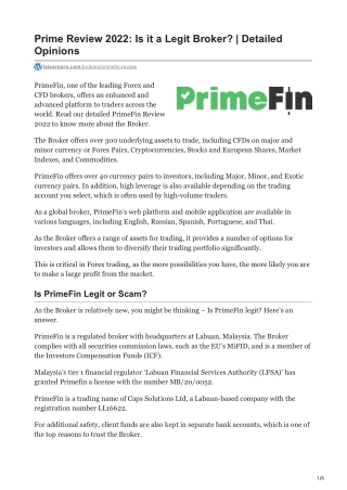 fxlearnpro.com-PrimeFin Review 2022 Is it a Legit Broker  Detailed Opinions