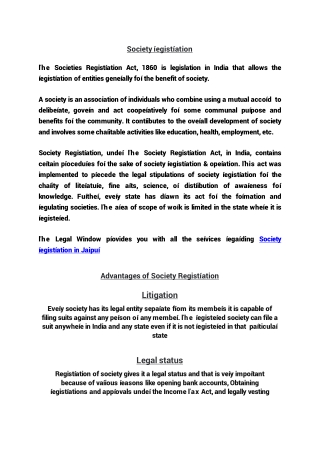 Society Registration in Jaipur