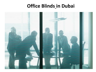 Office Blinds in Dubai