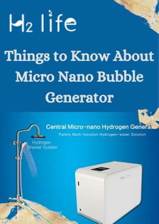 Things to Know About Micro Nano Bubble Generator