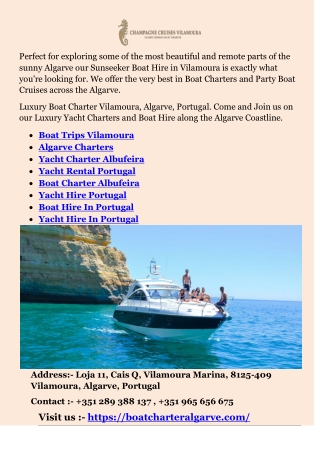 Yacht Hire Portugal