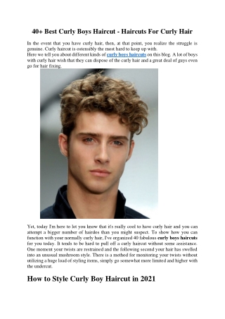 How to cut a long curly boys haircut?
