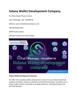 Solana Wallet development company