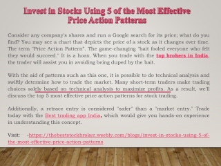 Invest in Stocks Using 5 of the Most Effective Price Action Patterns