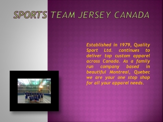 Sports Team Jersey Canada