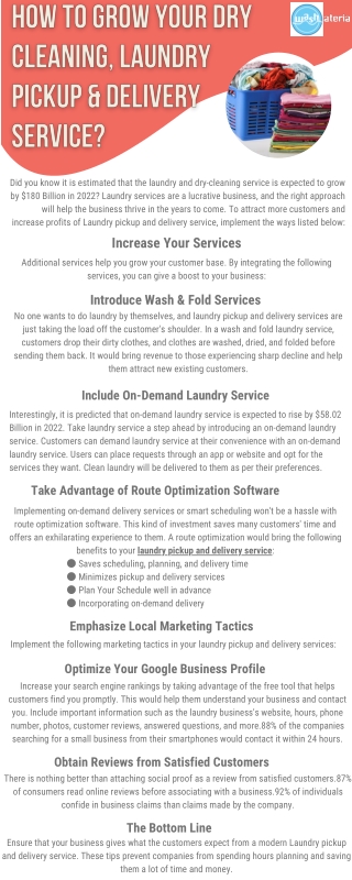 How to Grow Your Dry Cleaning, Laundry Pickup & Delivery Service (1)