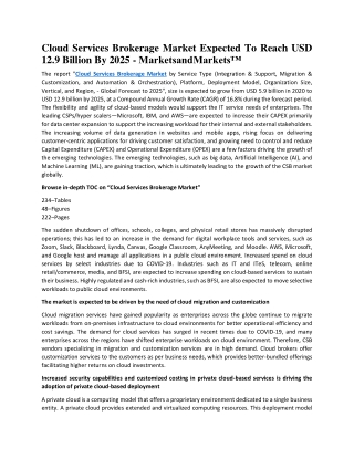 Cloud Services Brokerage Market Expected To Reach USD 12.9 Billion By 2025