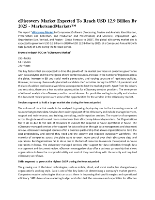 eDiscovery Market Expected To Reach USD 12.9 Billion By 2025 - MarketsandMarkets