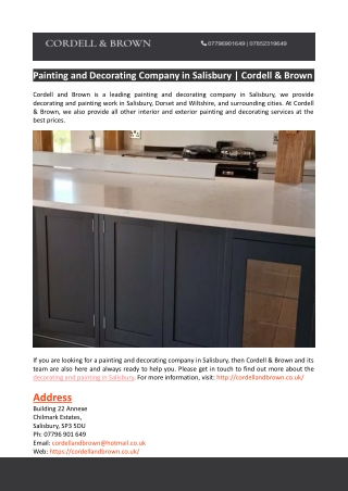 Painting and Decorating Company in Salisbury