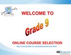 ONLINE COURSE SELECTION