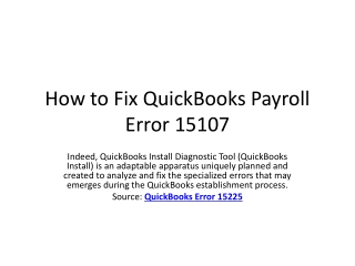 Resolve QuickBooks Error Code 15107