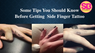 What are some Side finger tattoos for females?