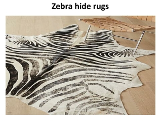 Zebra hide rugs