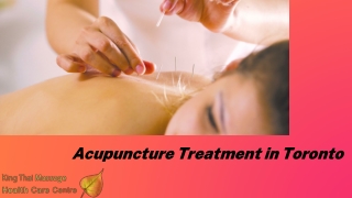 Acupuncture Treatment in Toronto with experienced therapists