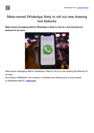 Meta-owned WhatsApp likely to roll out new drawing tool features