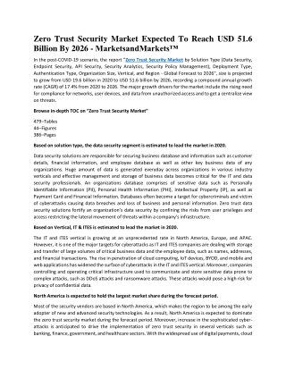 Zero Trust Security Market Expected To Reach USD 51.6 Billion By 2026