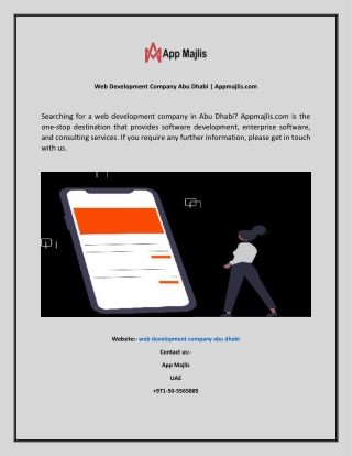 Web Development Company Abu Dhabi  Appmajlis
