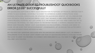 A Quick way to resolve  QuickBooks Error 15227