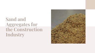 Sand and aggregates