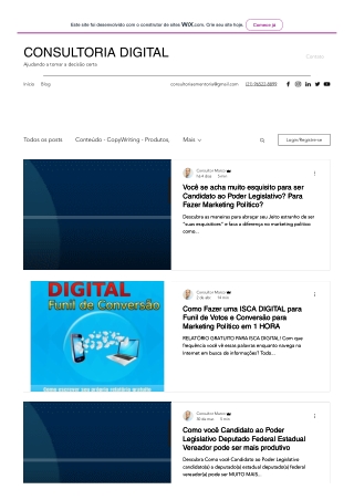 Blog de Marketing Político com Dicas da Pré-Campanha a Eleição _ Consultoria DIGITAL todo Brasil