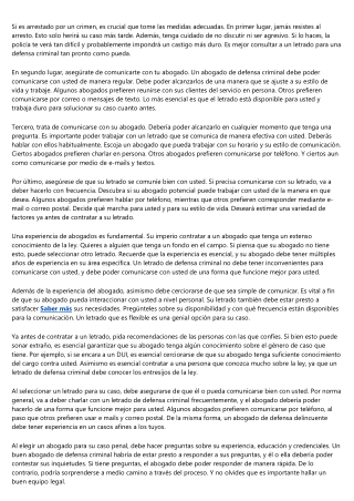 Recomendaciones de un letrado para sus proximos clientes