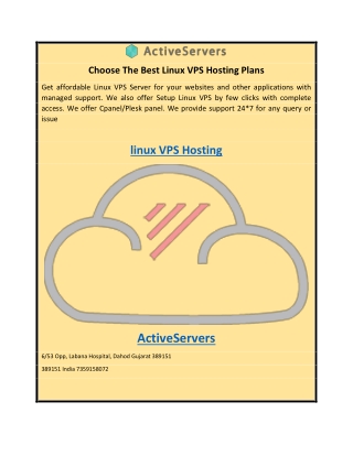 Choose The Best Linux VPS Hosting Plans