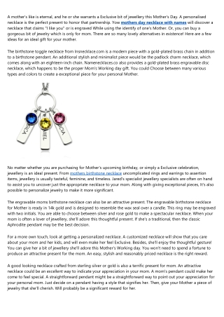 Enough Already! 15 Things About birthstone necklace for mom We're Tired of Heari