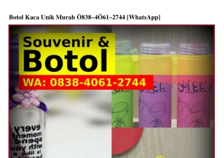 Botol Kaca Unik Murah Ö8౩8–4ÖᏮI–2ᜪ44{WhatsApp}