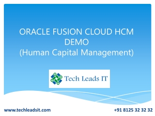 ORACLE HCM DEMO_Tech Leads