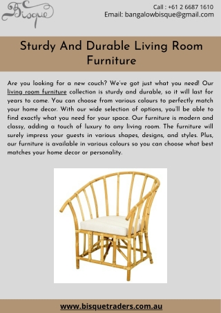 Sturdy And Durable Living Room Furniture