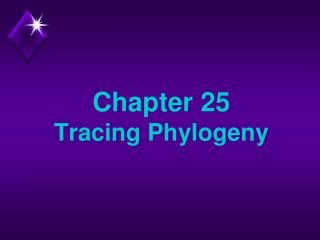 Chapter 25 Tracing Phylogeny