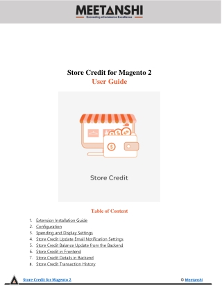 Magento 2 Store Credit