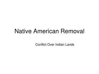 Native American Removal