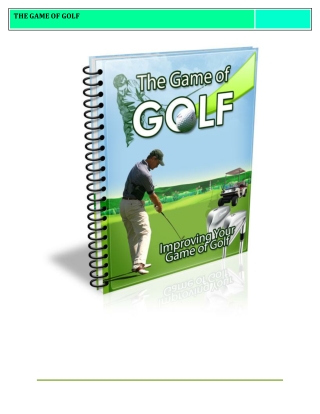 The Game of Golf