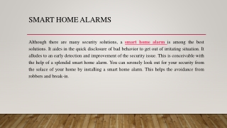 Smart Home Alarms