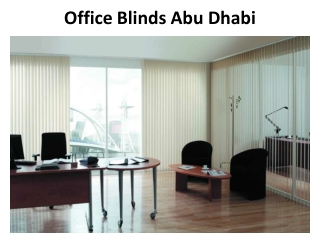 Office Blinds Abu Dhabi