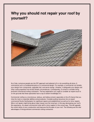 Best New Roofs in Northampton