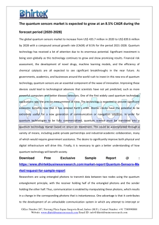 Quantum Sensors Market