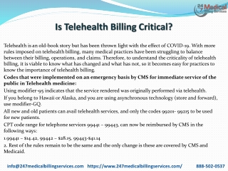 Is Telehealth Billing Critical